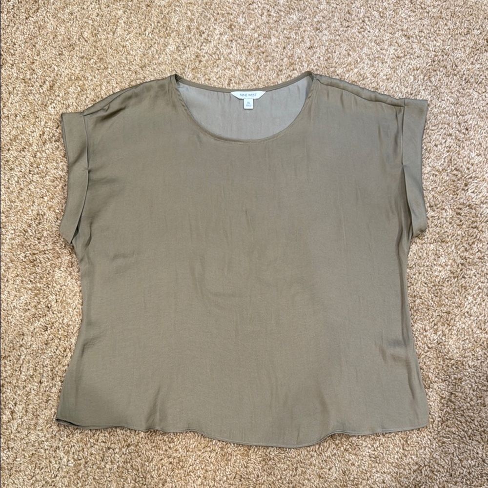 Nine West Women's Olive Green Dress Top